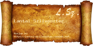 Lantai Szilveszter névjegykártya