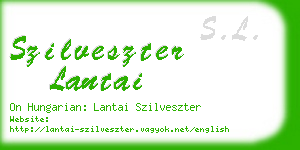 szilveszter lantai business card